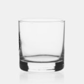 Verre À Whisky Nom et prénom en initiale stylisée noire (Gauche)