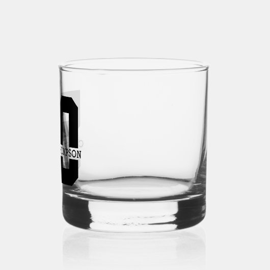 Verre À Whisky Nom personnalisé 50e anniversaire Moderne (Gauche)