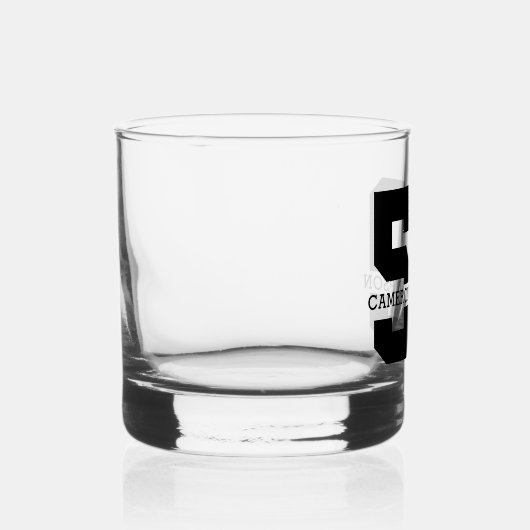 Verre À Whisky Nom personnalisé 50e anniversaire Moderne (Droite)