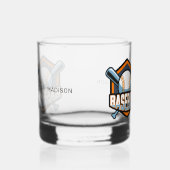 Verre À Whisky Nom personnalisé Baseball (Droite)