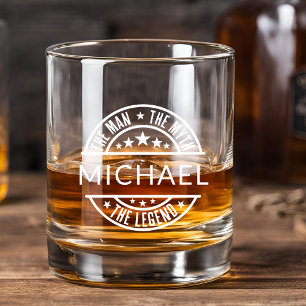Verre À Whisky Nom personnalisé de la Fête des pères Myth Legend