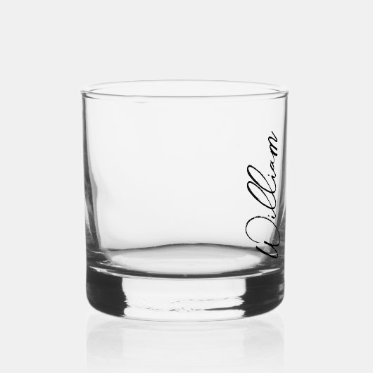 Verre À Whisky Nom personnalisé du script moderne (Droite)