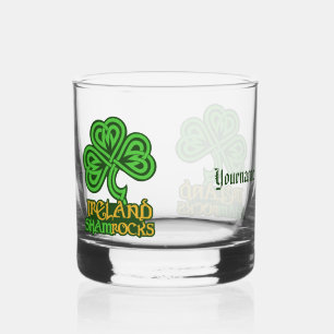 Verre À Whisky Nom personnalisé du Shamrock irlandais