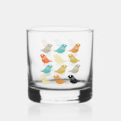 Verre À Whisky Oiseaux Abstraits funky milieu du siècle danois mo (Verso)