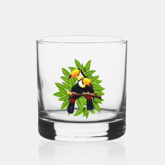 Verre À Whisky Oiseaux Exotiques (Recto)