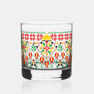 Verre À Whisky Palestine Tatreez Broderie traditionnelle