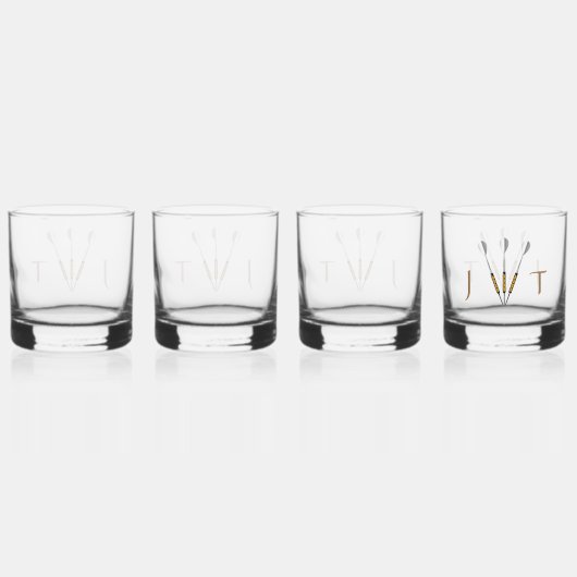 Verre À Whisky Panier unique personnalisé avec initiales (Dos)
