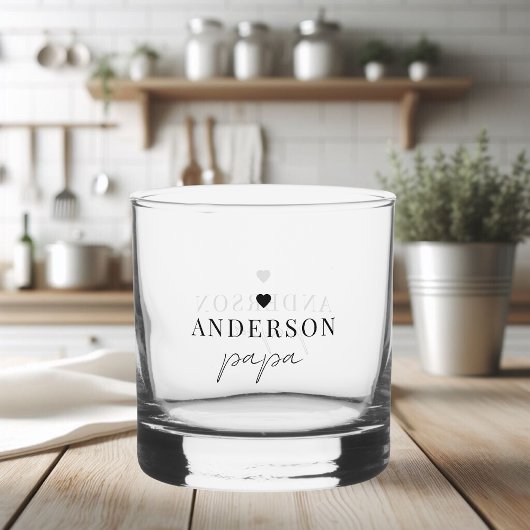 Verre À Whisky Papa personnalisé | Cadeau grand-père personnalisé