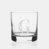 Verre À Whisky Papi Nom personnalisé Monogramme (Recto)