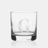 Verre À Whisky Papi Nom personnalisé Monogramme (Verso)