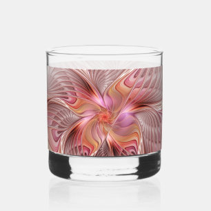 Verre À Whisky Papillon coloré abstrait art fantastique fractal