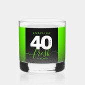 Verre À Whisky Parties scintillant moderne Girly Bright Green 40  (Verso)