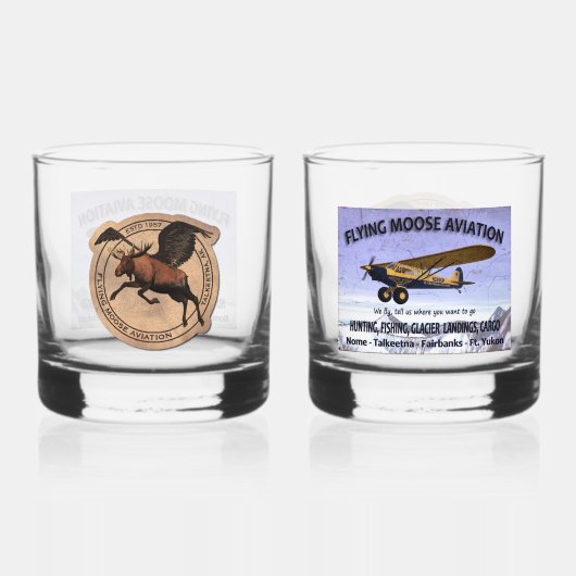 Verre À Whisky Patch Flying Moose Aviation (Verso)