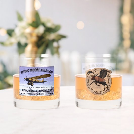 Verre À Whisky Patch Flying Moose Aviation (Insitu (Mariage))
