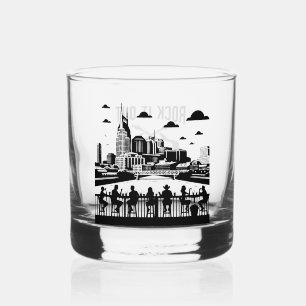 Verre À Whisky Paysage de Nashville sur le toit de la musique cou