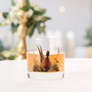 Verre À Whisky Peinture à l'huile du faisan d'automne