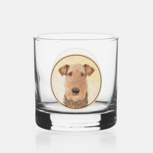 Verre À Whisky Peinture Airedale Terrier - Cute Original Art (Recto)