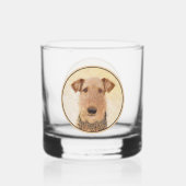 Verre À Whisky Peinture Airedale Terrier - Cute Original Art (Verso)