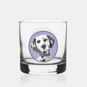 Verre À Whisky Peinture Dalmatien - Art Original de Chien Mignon