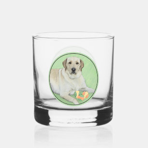Verre À Whisky Peinture de balles de tennis et de retrieur du Lab