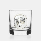 Verre À Whisky Peinture de berger australien - Art original de ch (Verso)