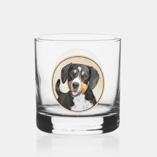 Verre À Whisky Peinture de chien de montagne d'Entlebuch Original