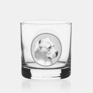 Verre À Whisky Peinture de Dogo Argentino - Art Canin Original