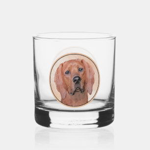 Verre À Whisky Peinture de Redbone Coonhound - Art original de ch