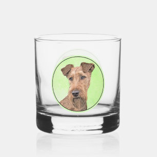 Verre À Whisky Peinture de Terrier Irlandais - Art Original de Ch