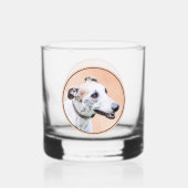 Verre À Whisky Peinture Greyhound - Cute Original Chien Art (Verso)