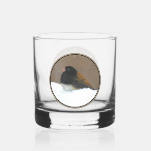 Verre À Whisky Peinture Junco foncée - Art original pour oiseaux