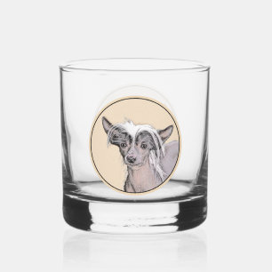 Verre À Whisky Peinture originale de chien chinois à crête nue
