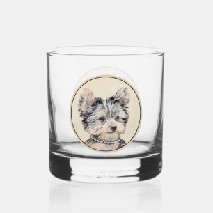 Verre À Whisky Peinture originale de chiot Yorkshire Terrier