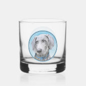 Verre À Whisky Peinture Weimaraner - Joli art original chien (Verso)