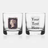 Verre À Whisky Penny Black Postage Timbre (Recto)