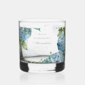 Verre À Whisky Personalise Bridal Shower Blue Hydrangeas (Recto)