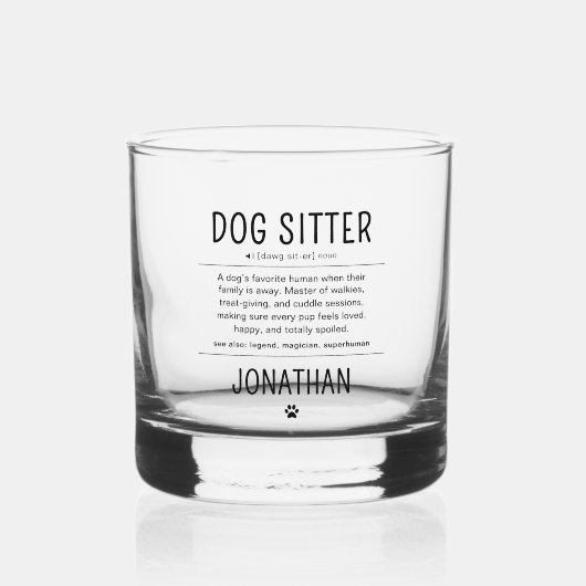 Verre À Whisky Personalized Dog Sitter Pet Sitter Funny Gifts (Recto)