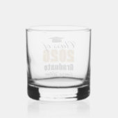 Verre À Whisky Personalized Gold Black Class of 2026 Graduation (Verso)