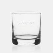 Verre À Whisky Personalized Inline Logo and Text Simple Glasses (Verso)