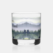Verre À Whisky Personalized Mountain Theme (Gauche)