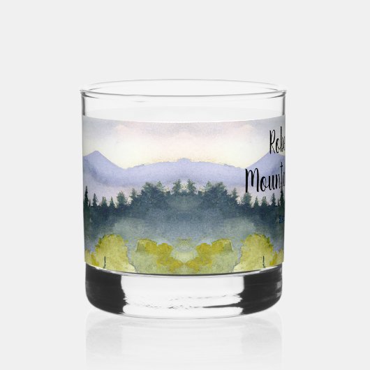 Verre À Whisky Personalized Mountain Theme (Droite)