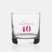 Verre À Whisky Personalized Ruby 40th Anniversary Keepsake Gift (Recto)