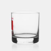 Verre À Whisky Personnalisation rouge du drapeau albanais (Gauche)