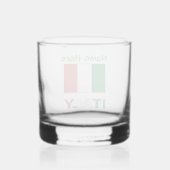 Verre À Whisky Personnalisation verte du drapeau italien en Itali (Verso)
