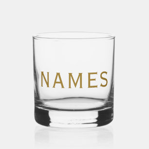 Verre À Whisky Personnalisé avec le nom de famille ou le surnom
