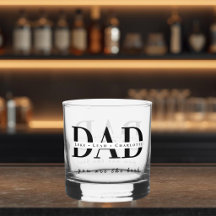 Verre à Whisky Personnalisé pour Papa Moderne