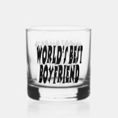 Verre À Whisky Petit ami typographie noire (Recto)
