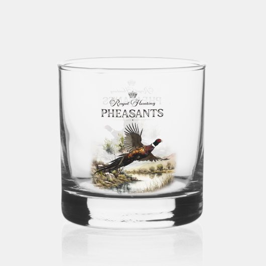 Verre À Whisky Phéasants, Chasse royale (Recto)