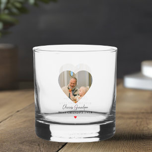 Verre À Whisky Photo grand-père personnalisée   Meilleur Grand-Pè