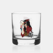 Verre À Whisky Pieuvre noire rouge victorienne (Verso)